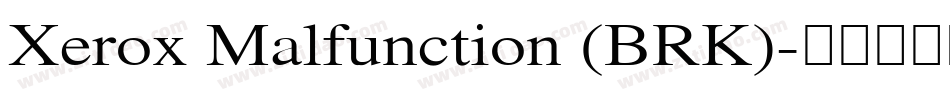 Xerox Malfunction (BRK)字体转换